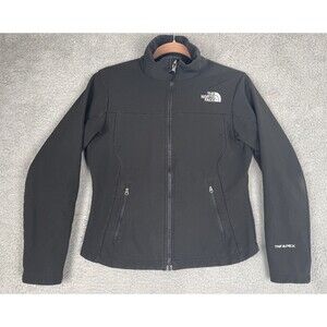 Vintage The North Face TNF Apex Soft Shell Jacket Womens XS Black Full Zip Y2K